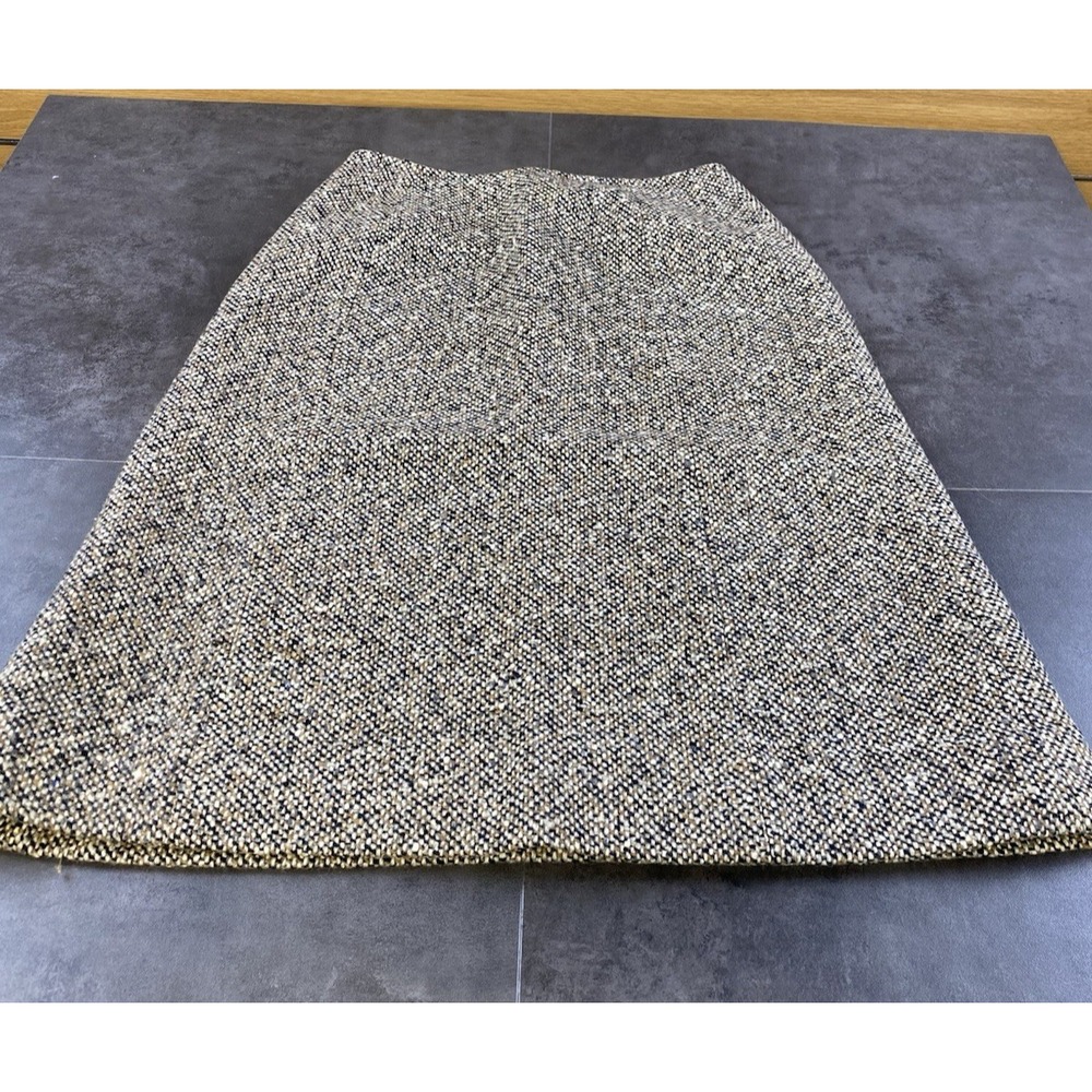 VTG Pendleton Women's Tweed Wool Brownish Blck  Midi Lined Skirt Size 10